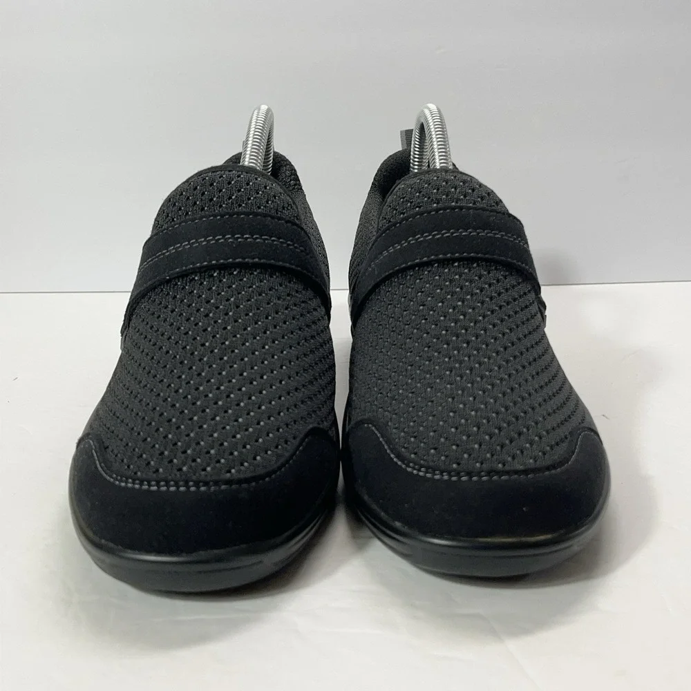 Ortho Feet Womens Quincy Ortho Shoes Black Comfort Slip On Walking 7.5D Wide